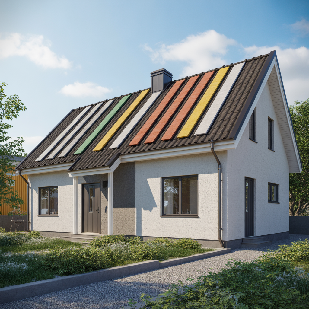 5.Sa valjer du ratt farg till ditt tak